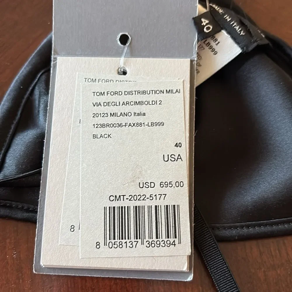 TOM FORD Stretch Silk Triangle Bra size 40 NWT $695